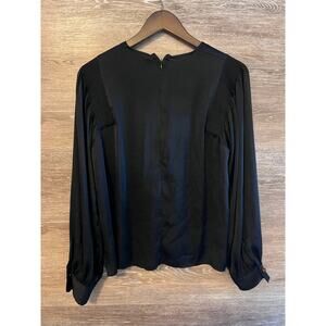 Vince Women blouse sz M black long sleeve Elegant preppy